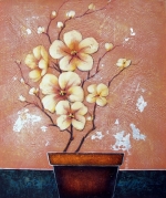 ručně malovaný obraz, obraz na zeď, stěnu, obraz do interiéru, obraz květin, kytice, moderní květina