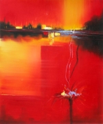 červená, oranžová,obraz na prodej, obraz na plátně, obraz ručně malovaný, moderní umění, abstrakt, obraz do bytu