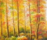 podzim, obraz les, obraz do bytu, obrazy na zeď