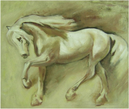 Běžec, kůň, moderní obraz, obraz dekorativní, obraz do bytu obraz do interieru