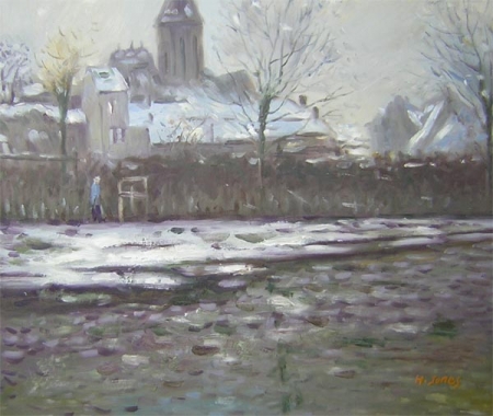 ulice, krajina, krajinka, reprodukce obrazu Monet, obraz do interiéru
