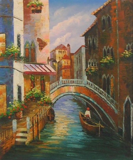benátky, venecia, obraz do bytu, dekorace interiéru, gondola