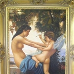 detail zarámovaného obrazu