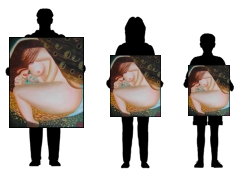 obraz Obraz- Schoulená nahá žena ve třech velikostech
