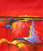 červená, oranžováobraz na prodej, obraz na plátně, obraz ručně malovaný,  moderní umění, abstrakt, obraz do bytu