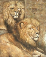 král zvířat, lev, Obrazy do bytu, obrazy ručně malované, obrazy na plátně, obrazy, dekorativní obrazy, moderní obrazy.