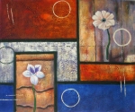 Okno, květiny, barevné, moderní, dekorativní obraz, obraz do bytu, obraz do interieru.