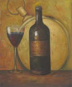 červené víno, sklenice, dekorativní obraz, obraz do bytu