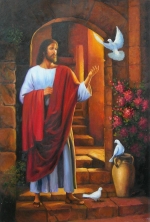 Ježíš, holubice, obraz do bytu, reprodukce