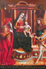 královna, syn, reprodukce obrazu, slavný obraz