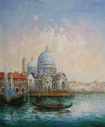 benátky, gondola, modrá, obraz do bytu, venezia, ulice, domy