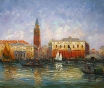 benátky, gondola, obraz do bytu, venezia, ulice, domy