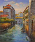 benátky, gondola,  obraz do bytu, venezia, ulice, domy