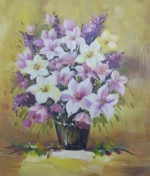 květinový motiv, obraz do bytu, fialové květy, krásný obraz, obraz do pokoje